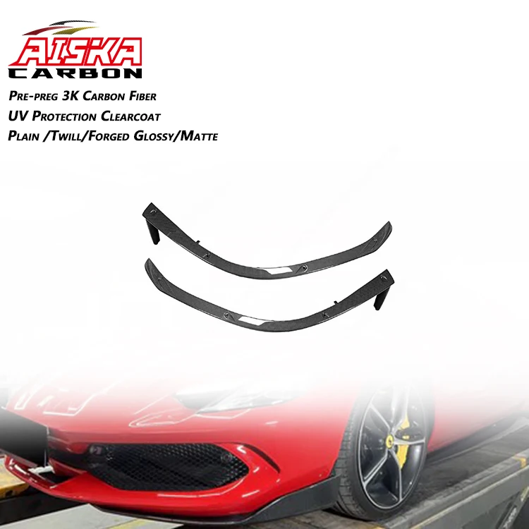 AISKA 100% Dry Carbon Fiber Front Bumper Lip Side Splitters for Ferrari 296
AISKA 100% Dry Carbon Fiber Front Bumper Lip Side Splitters for Ferrari 296