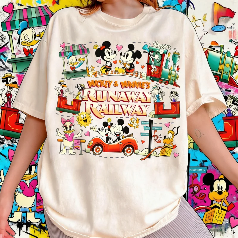 2025 Summer Disney Mickey Minnie's Runaway Rail Ride Holiday Print Fashion Women's T-Shirt 100% Pure Cotton Printed T-shirt
2025 Summer Disney Mickey Minnie's Runaway Rail Ride Holiday Print Fashion Women's T-Shirt 100% Pure Cotton Printed T-shirt