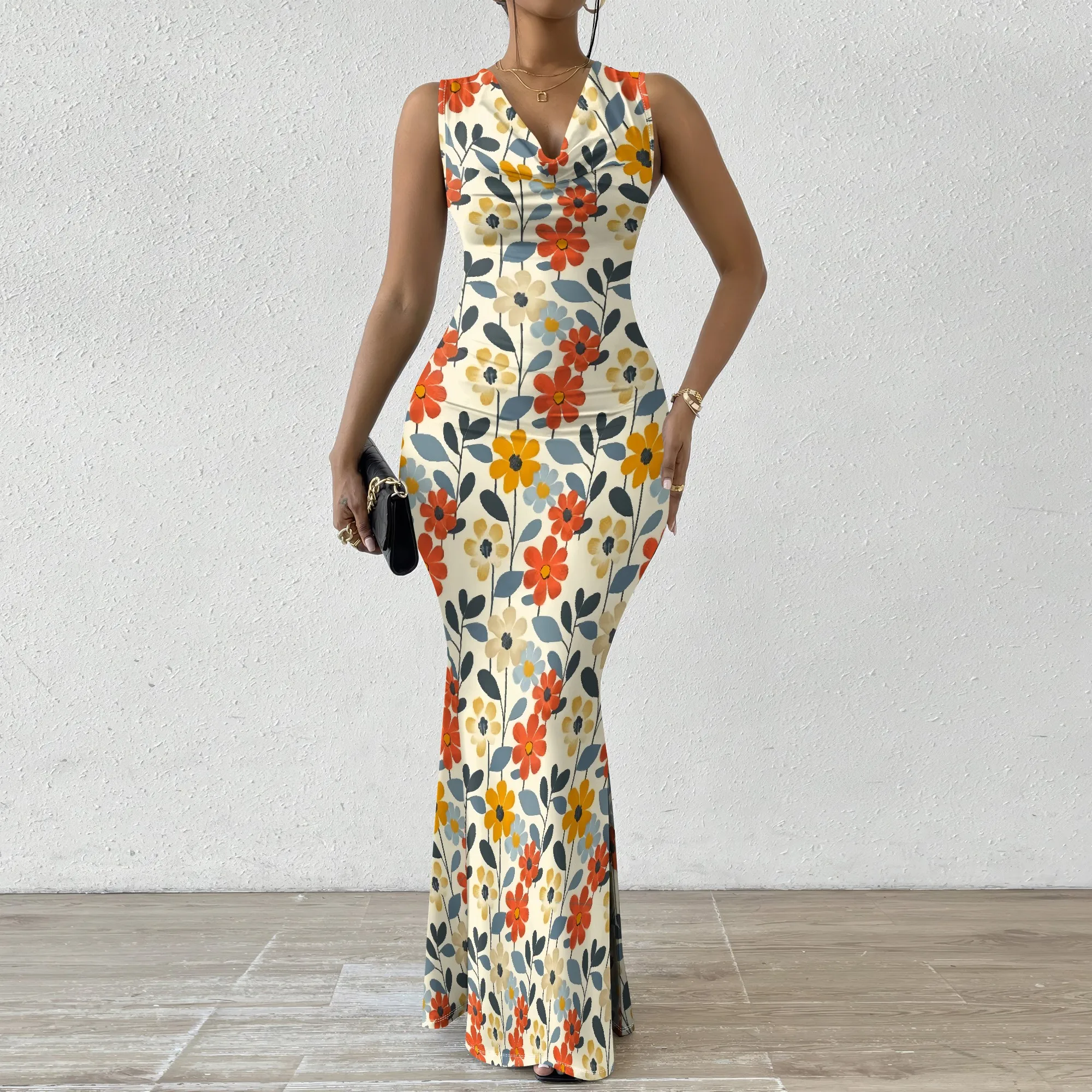 Floral Print Maxi Dress XS-2XL, Sleeveless V-Neck Dress for Women, Perfect for Spring Gatherings & Outdoor Events
Floral Print Maxi Dress XS-2XL, Sleeveless V-Neck Dress for Women, Perfect for Spring Gatherings & Outdoor Events