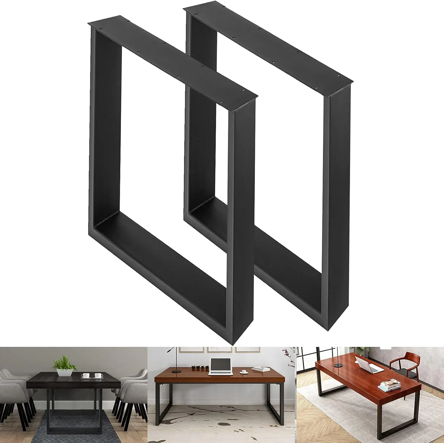 Set of 2 Steel Table Legs, 28''Height 27''Wide Dining Table Legs, Heavy Duty 3.1" Width Box Section Square Table Legs, 28x27x3.1
Set of 2 Steel Table Legs, 28''Height 27''Wide Dining Table Legs, Heavy Duty 3.1" Width Box Section Square Table Legs, 28x27x3.1
