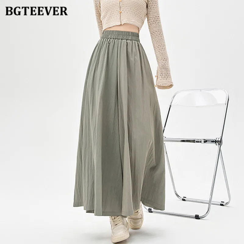 BGTEEVER Casual Elastic Waist Female Wide Leg Trousers Spring Summer Loose Stylish Cotton Linen Pants for Women
BGTEEVER Casual Elastic Waist Female Wide Leg Trousers Spring Summer Loose Stylish Cotton Linen Pants for Women