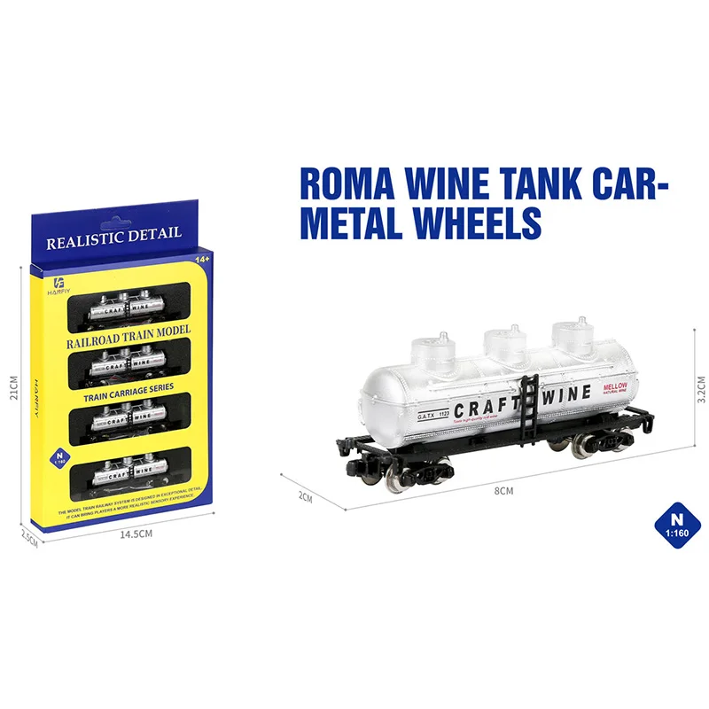 HF 1:160 Scale Roma Wine Tank Car-Metal Wheels Simulation Car Alloy Model Static Display Collectible Souvenir Decoration
HF 1:160 Scale Roma Wine Tank Car-Metal Wheels Simulation Car Alloy Model Static Display Collectible Souvenir Decoration