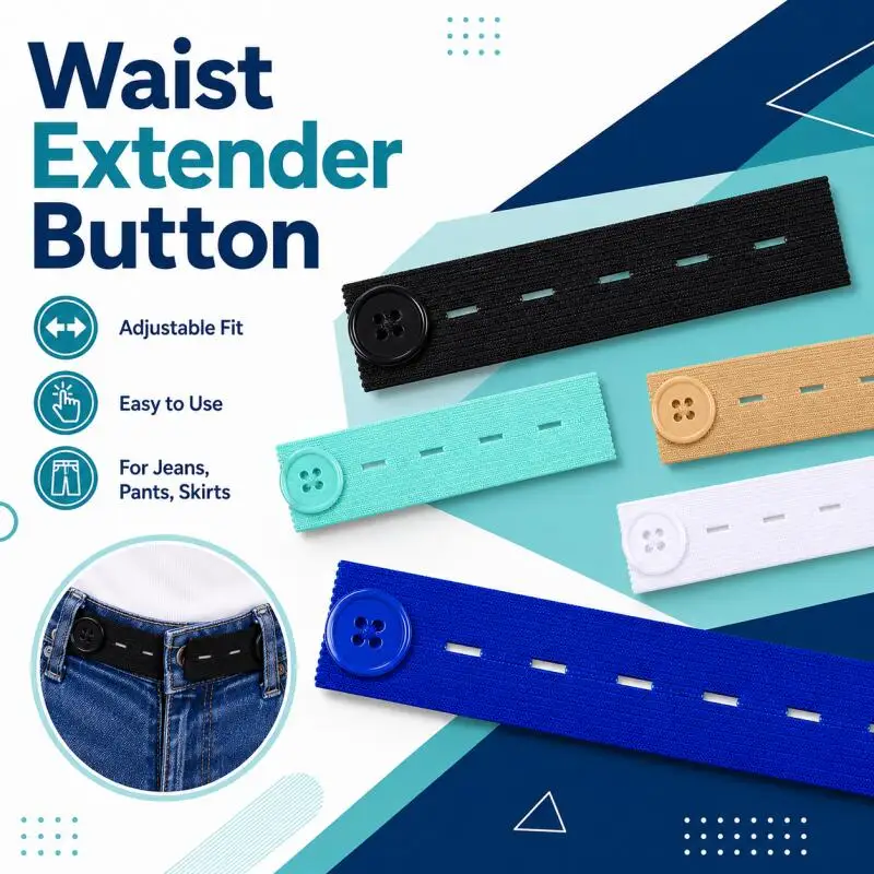 2~5pcs Waistband Extender Buckle Elastic Adjustable Pant Extension Maternity Pants Stretch Button
2~5pcs Waistband Extender Buckle Elastic Adjustable Pant Extension Maternity Pants Stretch Button