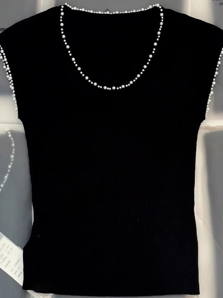 Elegant Heavy Bead Sleeveless Knitted Sweater Summer Fashion Slimming Women's Vest Straight Cut Korean Style Commute Wind
Elegant Heavy Bead Sleeveless Knitted Sweater Summer Fashion Slimming Women's Vest Straight Cut Korean Style Commute Wind