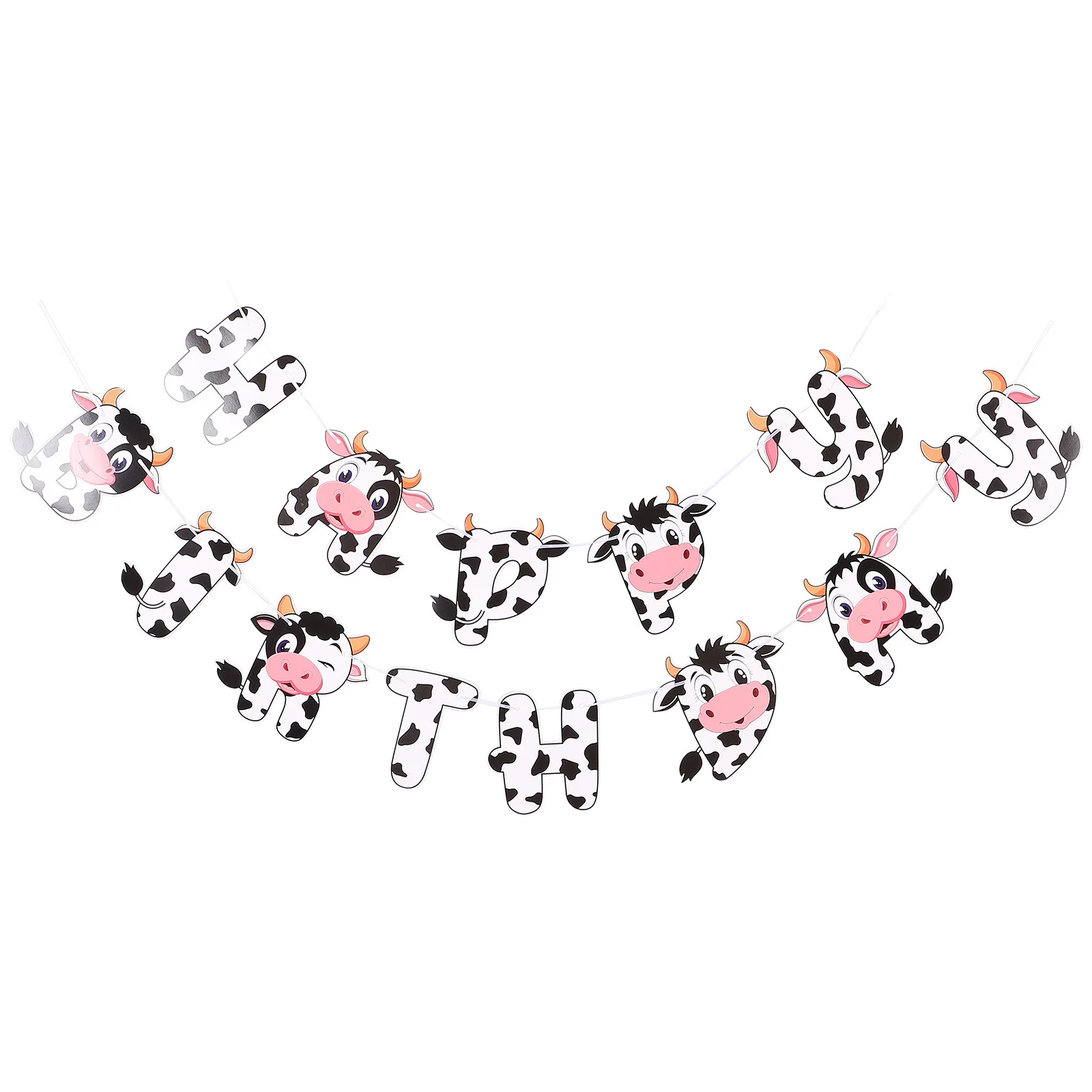 Farm Cow Happy Birthday Pull Flag Vivid Cartoon Cow Design Birthday Party Hanging Decoration Photo Props Party Decorations
Farm Cow Happy Birthday Pull Flag Vivid Cartoon Cow Design Birthday Party Hanging Decoration Photo Props Party Decorations