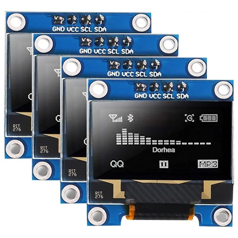 Самосветящийся OLED-дисплейный модуль 0,96 дюйма, 4 шт., SSD1306 128X64 I2C/IIC, плата с белым экраном для Arduino, для Raspberry Pi
Самосветящийся OLED-дисплейный модуль 0,96 дюйма, 4 шт., SSD1306 128X64 I2C/IIC, плата с белым экраном для Arduino, для Raspberry Pi