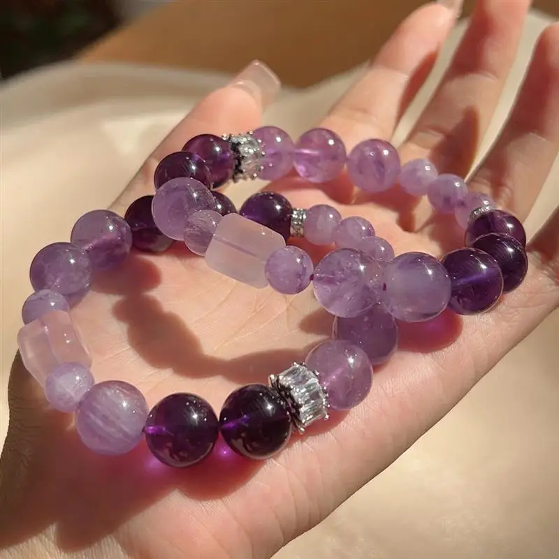 Natural Crystal Nine Purple Fire Amethyst Bracelet Women's Light Luxury Fashion Lucky Bracelet
Natural Crystal Nine Purple Fire Amethyst Bracelet Women's Light Luxury Fashion Lucky Bracelet