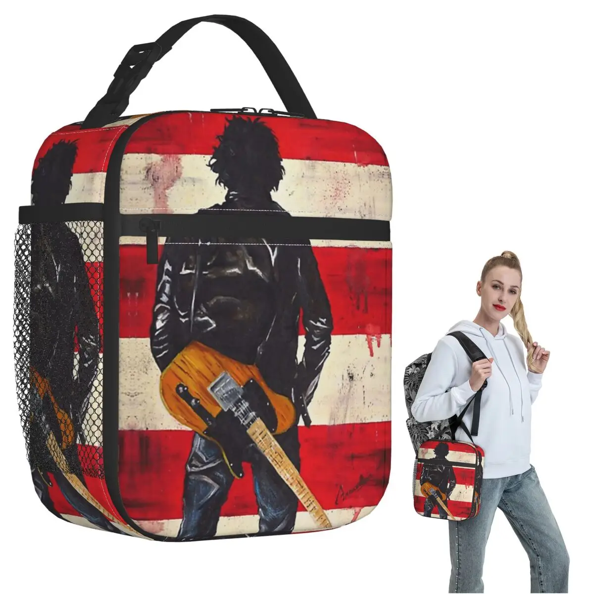 Bruce Springsteen Insulated Lunch Bag for Women Kids Portable Food Boxes Thermal Lunch Box Tote
Bruce Springsteen Insulated Lunch Bag for Women Kids Portable Food Boxes Thermal Lunch Box Tote