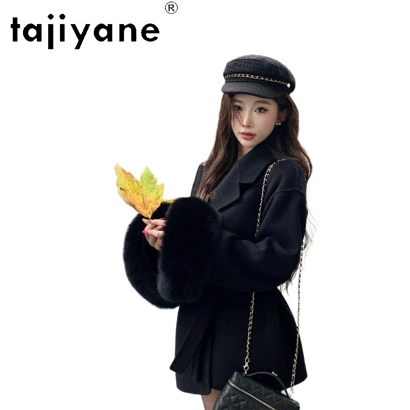 TAJIYANE 100% Wool Coat with Detachable Fox Fur Cuffs Suit Jacket Elegant Design Women Clothing Premium Outerwears 2025пальто
TAJIYANE 100% Wool Coat with Detachable Fox Fur Cuffs Suit Jacket Elegant Design Women Clothing Premium Outerwears 2025пальто