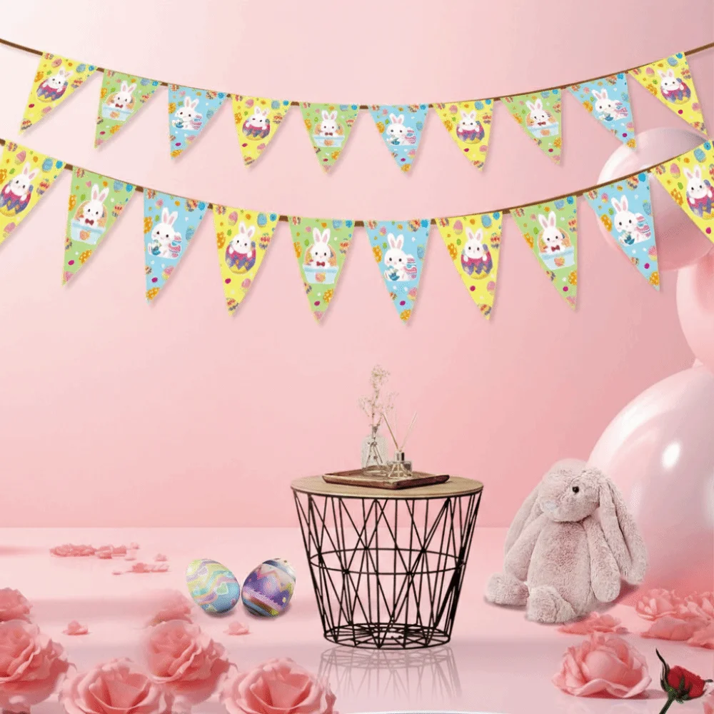 Triangle Flag Easter Garland Easter Decor Easter Supplies Hanging Banner Rabbit Carrot Pattern Easter Decoration
Triangle Flag Easter Garland Easter Decor Easter Supplies Hanging Banner Rabbit Carrot Pattern Easter Decoration
