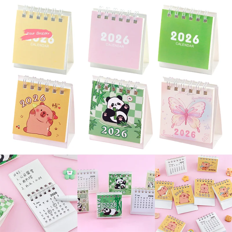 Mini Calendar with Butterfly Capybara Designs, Creative Desk, Portable Travel Calendars, Monthly and Weekly Planner, 2026
Mini Calendar with Butterfly Capybara Designs, Creative Desk, Portable Travel Calendars, Monthly and Weekly Planner, 2026