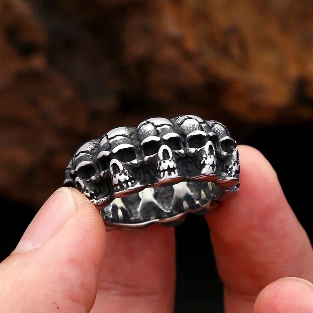 Punk Hip Hop Vintage Skull Ring Stainless Steel Gothic Biker Rings For Men Women Fashion Amulet Jewelry Gift Dropshipping
Punk Hip Hop Vintage Skull Ring Stainless Steel Gothic Biker Rings For Men Women Fashion Amulet Jewelry Gift Dropshipping
