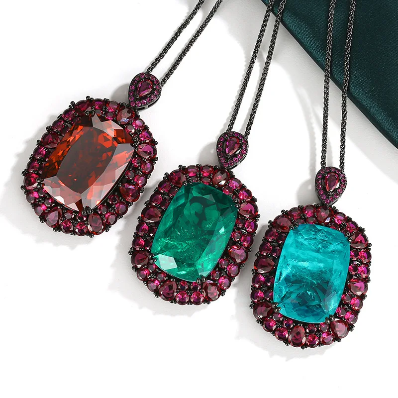 Jewelry with copper base and gold plating, emerald, elaborate design, black gold pendant necklace, main stone 20*28
Jewelry with copper base and gold plating, emerald, elaborate design, black gold pendant necklace, main stone 20*28