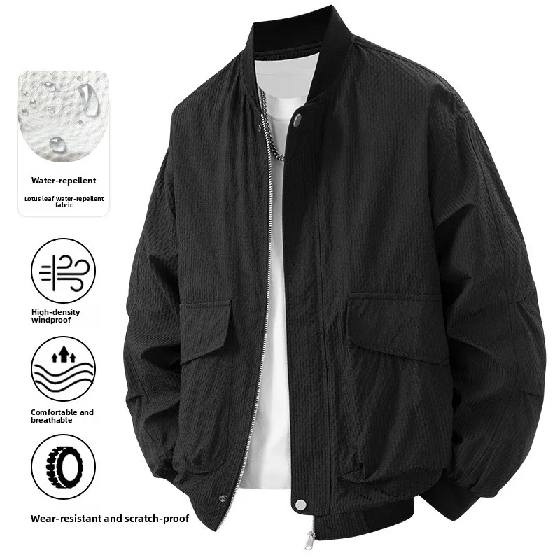 2025 Spring Men's Baseball Collar Jaet American Sle Spor Haome Outerwear Versatile Workwear Long Sve Slim Fit
2025 Spring Men's Baseball Collar Jaet American Sle Spor Haome Outerwear Versatile Workwear Long Sve Slim Fit