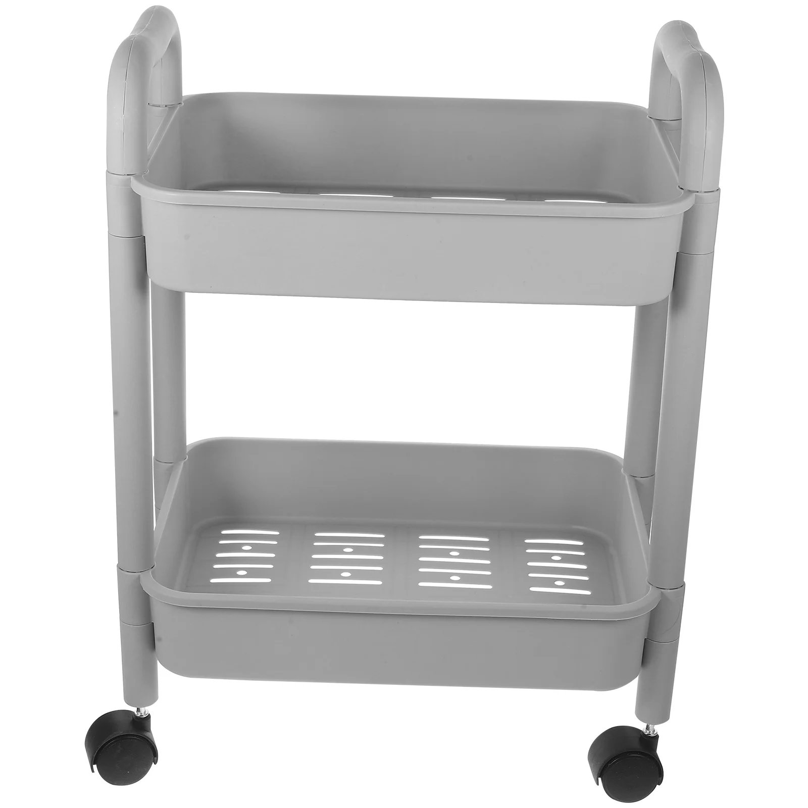 Mobile Storage 2 Layers Grey Rolling Cart with Wheels for Storage Rack Office Kitchen Home Trolley Shelf Organizer
Mobile Storage 2 Layers Grey Rolling Cart with Wheels for Storage Rack Office Kitchen Home Trolley Shelf Organizer