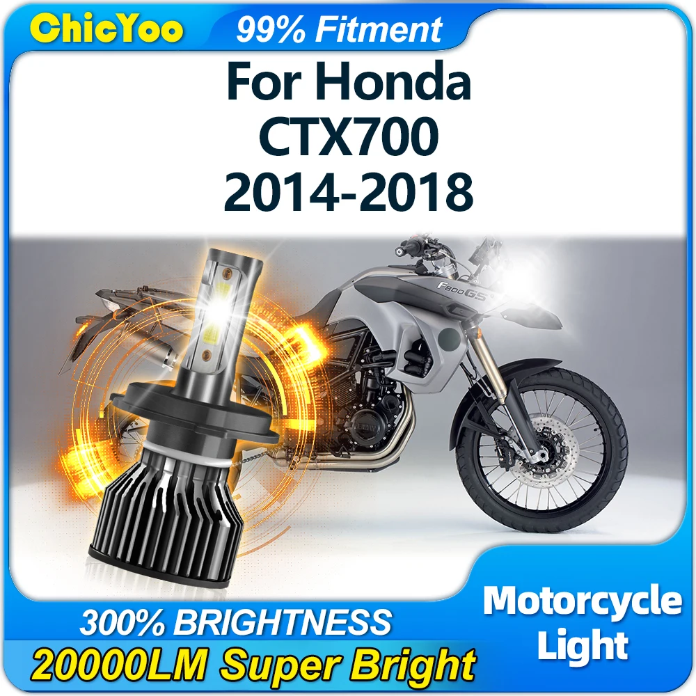 H4 LED Headlight Bulb 20000LM Motorcycle Headlamp 6000K White CSP Chips Moto Lamp 12V For Honda CTX700 2014 2015 2016 2017 2018
H4 LED Headlight Bulb 20000LM Motorcycle Headlamp 6000K White CSP Chips Moto Lamp 12V For Honda CTX700 2014 2015 2016 2017 2018