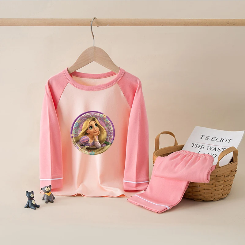 Disney Tangled Rapunzel Princess 100% Cotton Pajamas Sets Baby Girls Clothes Pijamas Childen Cartoon Long Sleeve Tshirt+Pants
Disney Tangled Rapunzel Princess 100% Cotton Pajamas Sets Baby Girls Clothes Pijamas Childen Cartoon Long Sleeve Tshirt+Pants