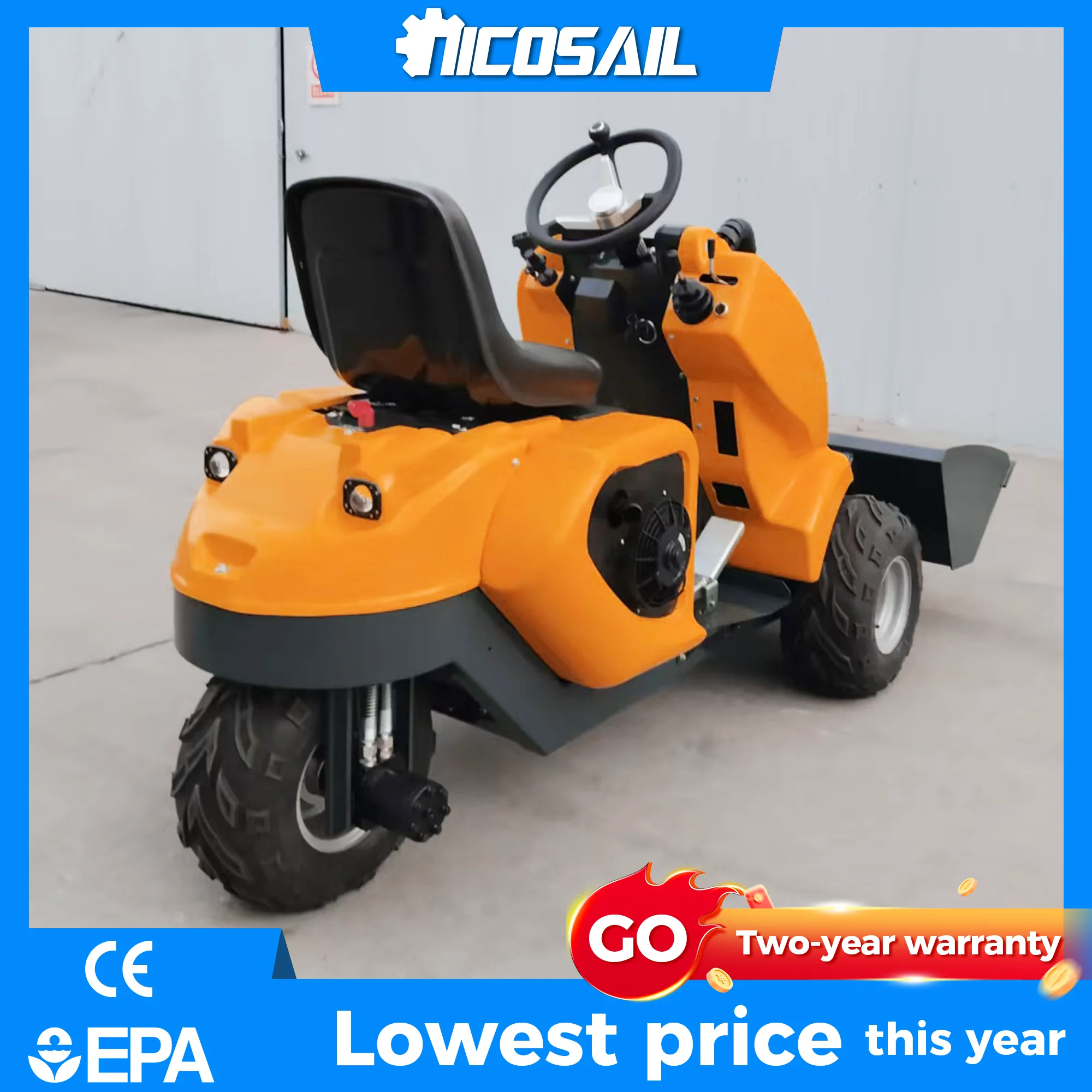 Compact skid steer loader 360°Steering All-terrain Tires Quick-change Interface for Home Garden Ultra-narrow Sites
Compact skid steer loader 360°Steering All-terrain Tires Quick-change Interface for Home Garden Ultra-narrow Sites