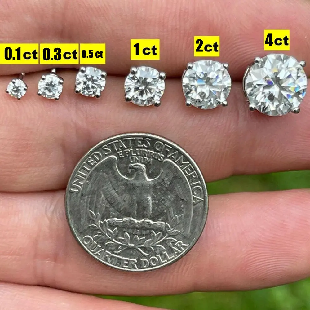 0.1-4 Carat D Color Moissanite Stud Earrings for Men Women Top Quality 100% 925 Sterling Silver Sparkling Wedding Jewelry 
0.1-4 Carat D Color Moissanite Stud Earrings for Men Women Top Quality 100% 925 Sterling Silver Sparkling Wedding Jewelry