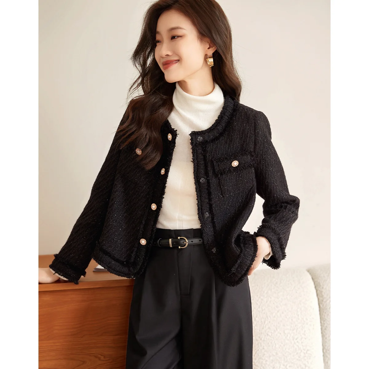 Твидовый жакет женский, корейский стиль, осенний, нишевый, с градиентным эффектом, теплый, для отдыха и досуга, для подростков, эластичный, универсальный, регулируемый, привлекательный
Твидовый жакет женский, корейский стиль, осенний, нишевый, с градиентным эффектом, теплый, для отдыха и досуга, для подростков, эластичный, универсальный, регулируемый, привлекательный