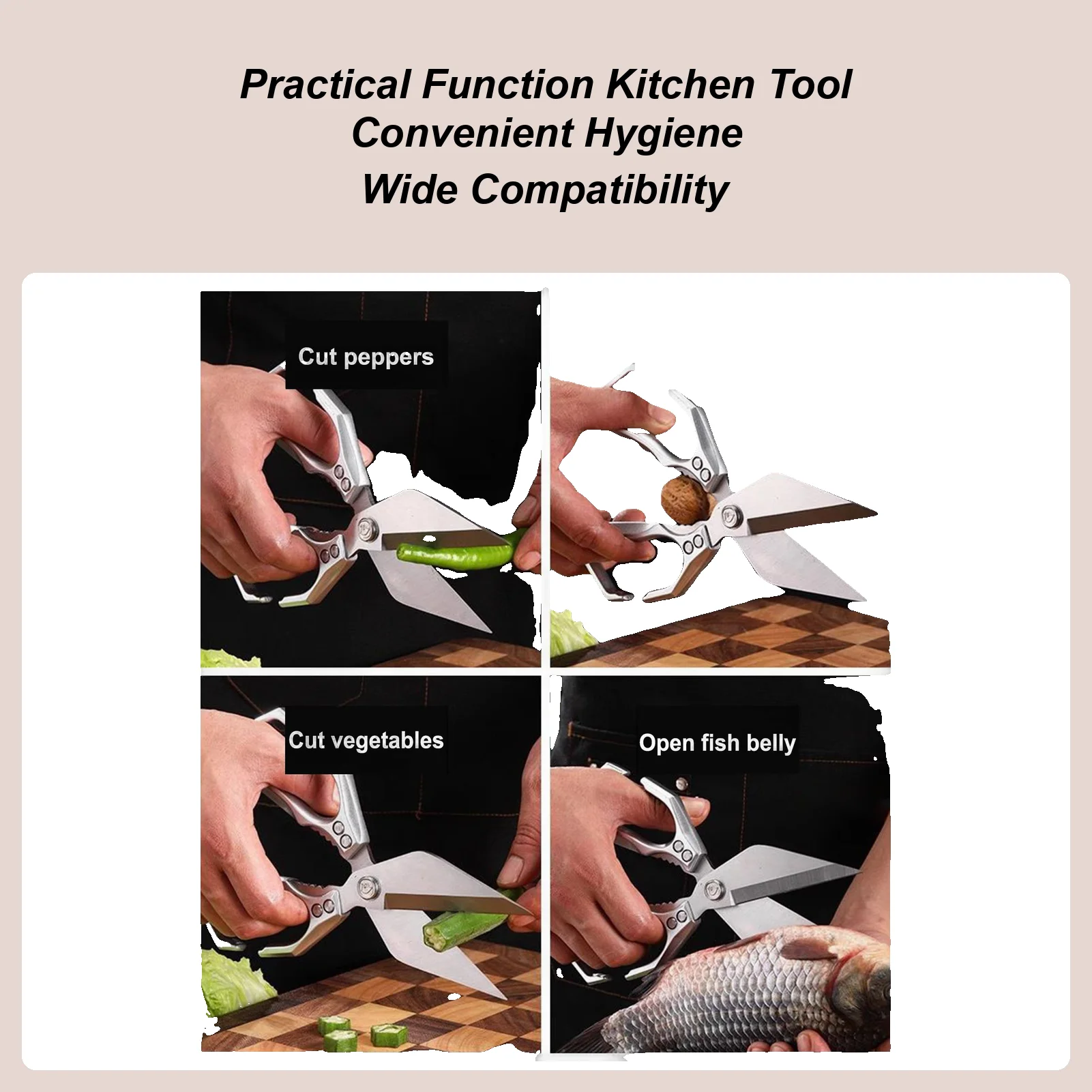 2-in-1 Kitchen Shears Food Poultry Shears Cooking Gadgets for Chicken Fish Vegetable Barbecue Beginner Cooks Picnic Home Baking
2-in-1 Kitchen Shears Food Poultry Shears Cooking Gadgets for Chicken Fish Vegetable Barbecue Beginner Cooks Picnic Home Baking