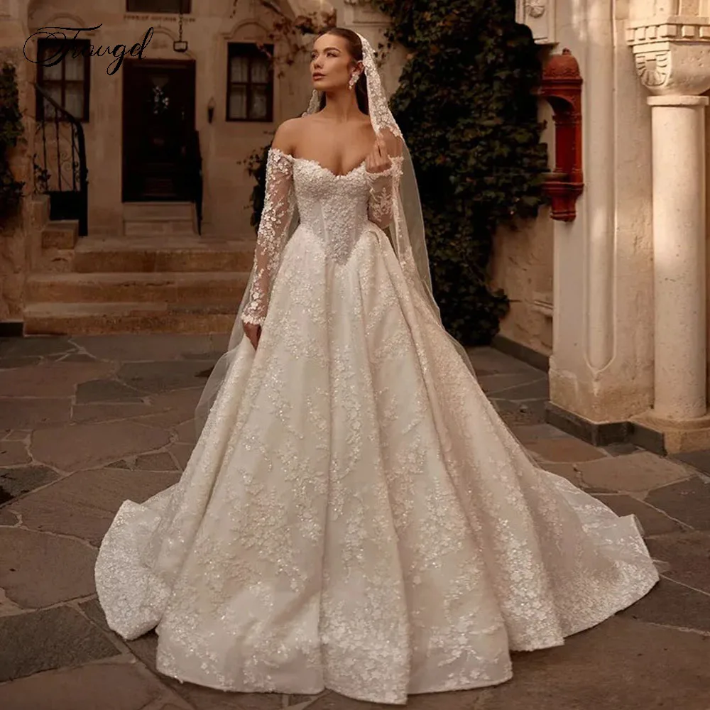 Customized A-Line Stunning Wedding Dresses Sweetheart Off The Shoulder Vestido De Novia Embroidery Vintage Robe De Mariee
Customized A-Line Stunning Wedding Dresses Sweetheart Off The Shoulder Vestido De Novia Embroidery Vintage Robe De Mariee