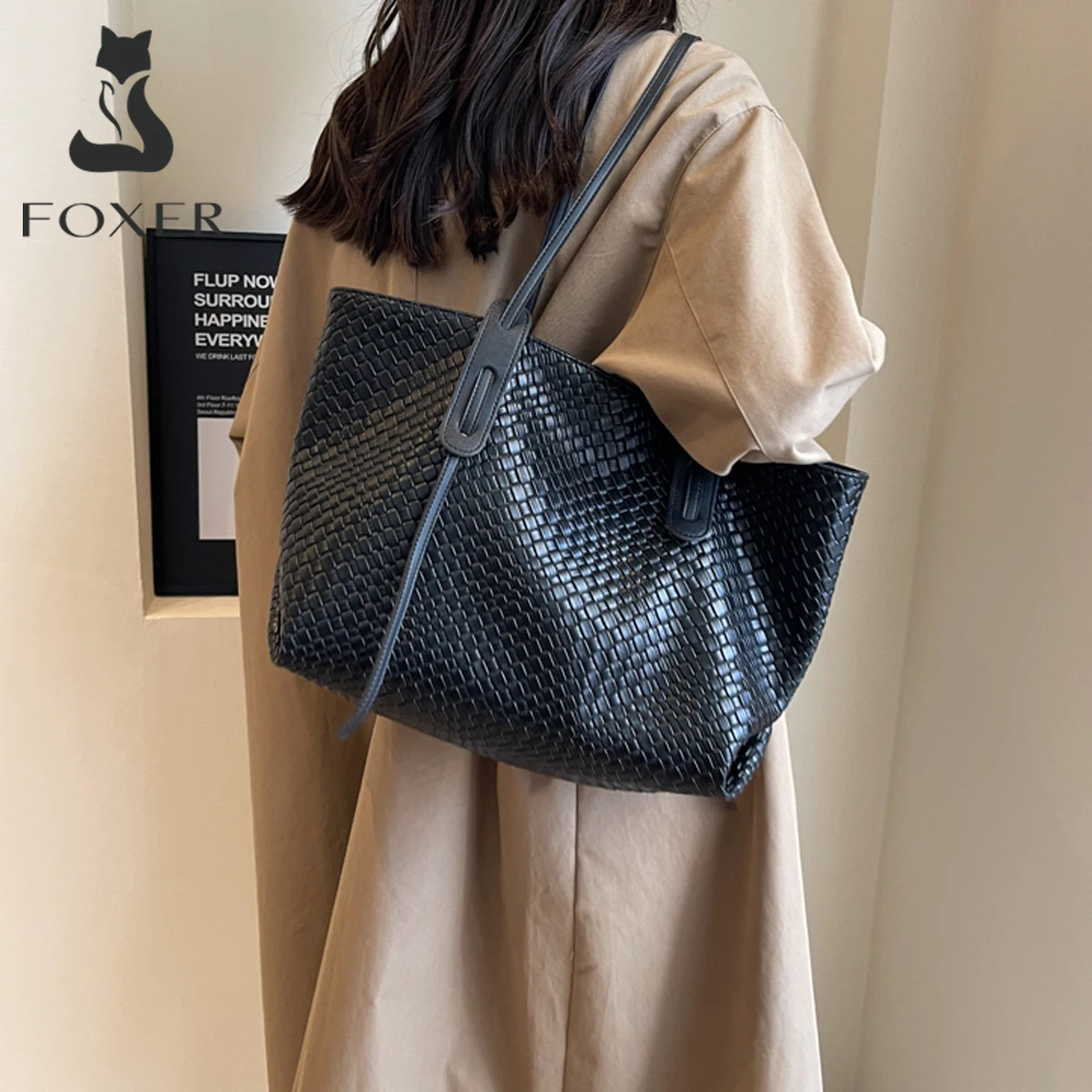 FOXER 2025 Autumn & Winter Large Women's Tote Bag Casual Commute Shoulder Bag Soft PU Female's Handbag Purse
FOXER 2025 Autumn & Winter Large Women's Tote Bag Casual Commute Shoulder Bag Soft PU Female's Handbag Purse