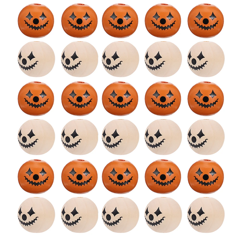 60 Pcs Halloween Pendants Wooden Bead Tassel Accessories Beads Round Charms Decorations
60 Pcs Halloween Pendants Wooden Bead Tassel Accessories Beads Round Charms Decorations