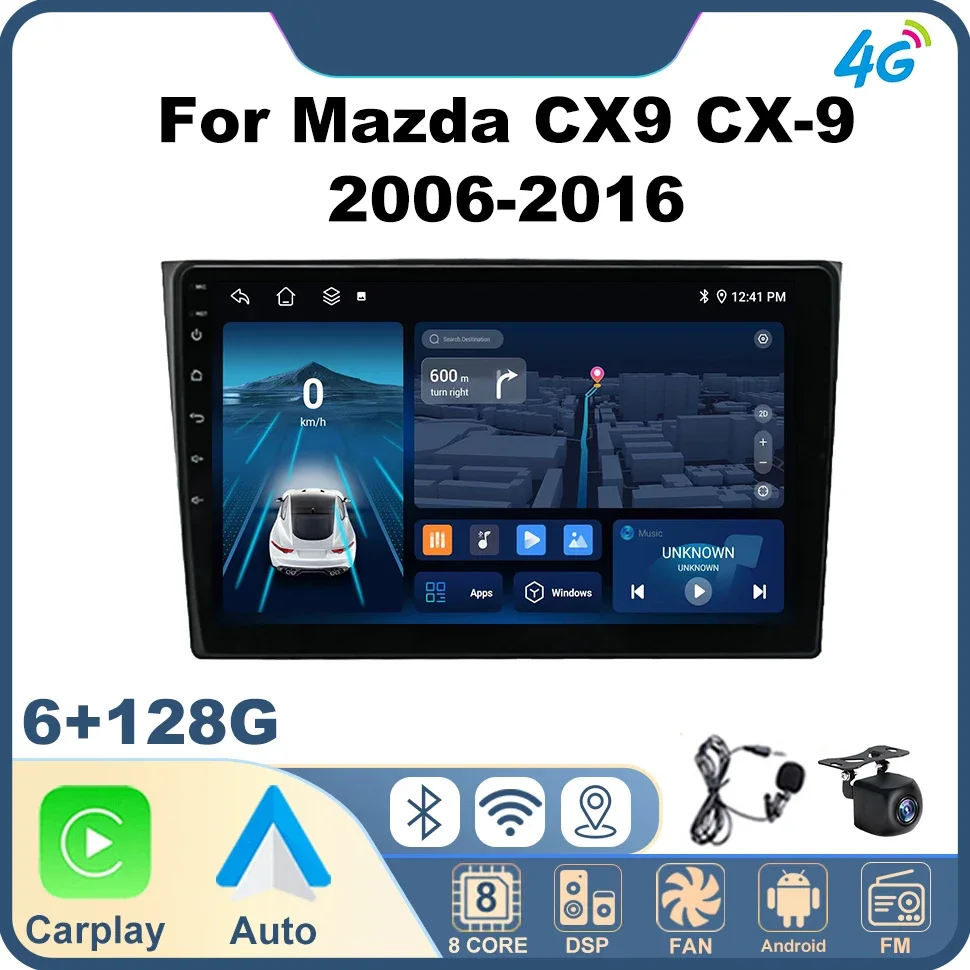 Android Auto Wireless Carplay Car Radio for Mazda CX9 CX-9 2006-2016 Multimedia Player Navigation GPS WIFI 4G Net 2din Head Unit
Android Auto Wireless Carplay Car Radio for Mazda CX9 CX-9 2006-2016 Multimedia Player Navigation GPS WIFI 4G Net 2din Head Unit