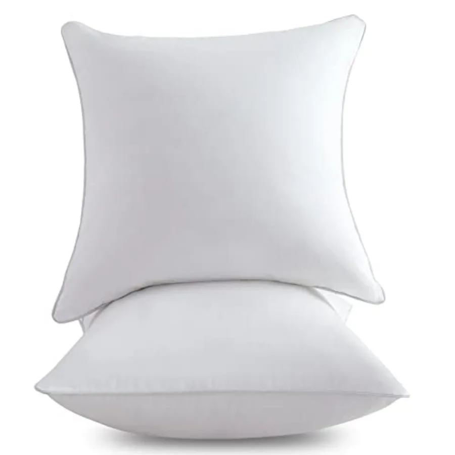 Pillow Inserts Set of 2 - Square Interior Sofa Throw Pillow with 100% Cotton Cover - Decorative Pillow Insert Pair - White Couc
Pillow Inserts Set of 2 - Square Interior Sofa Throw Pillow with 100% Cotton Cover - Decorative Pillow Insert Pair - White Couc