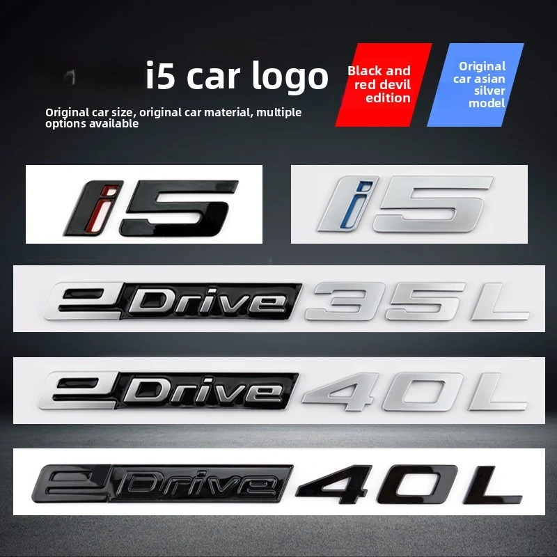 ABS Silver Black Car Sticker For i5 eDrive35L eDrive40L M60 Replaced Rear Trunk Label Badge Letters Labeling Emblem Badge Logo
ABS Silver Black Car Sticker For i5 eDrive35L eDrive40L M60 Replaced Rear Trunk Label Badge Letters Labeling Emblem Badge Logo