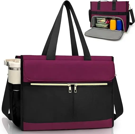 Women'S Insulated Lunch Tote Bag 2-In-1 Large Capacity Computer Handbag Outdoor Camping Cooler Bags Waterproof Shoulder Bag
Women'S Insulated Lunch Tote Bag 2-In-1 Large Capacity Computer Handbag Outdoor Camping Cooler Bags Waterproof Shoulder Bag