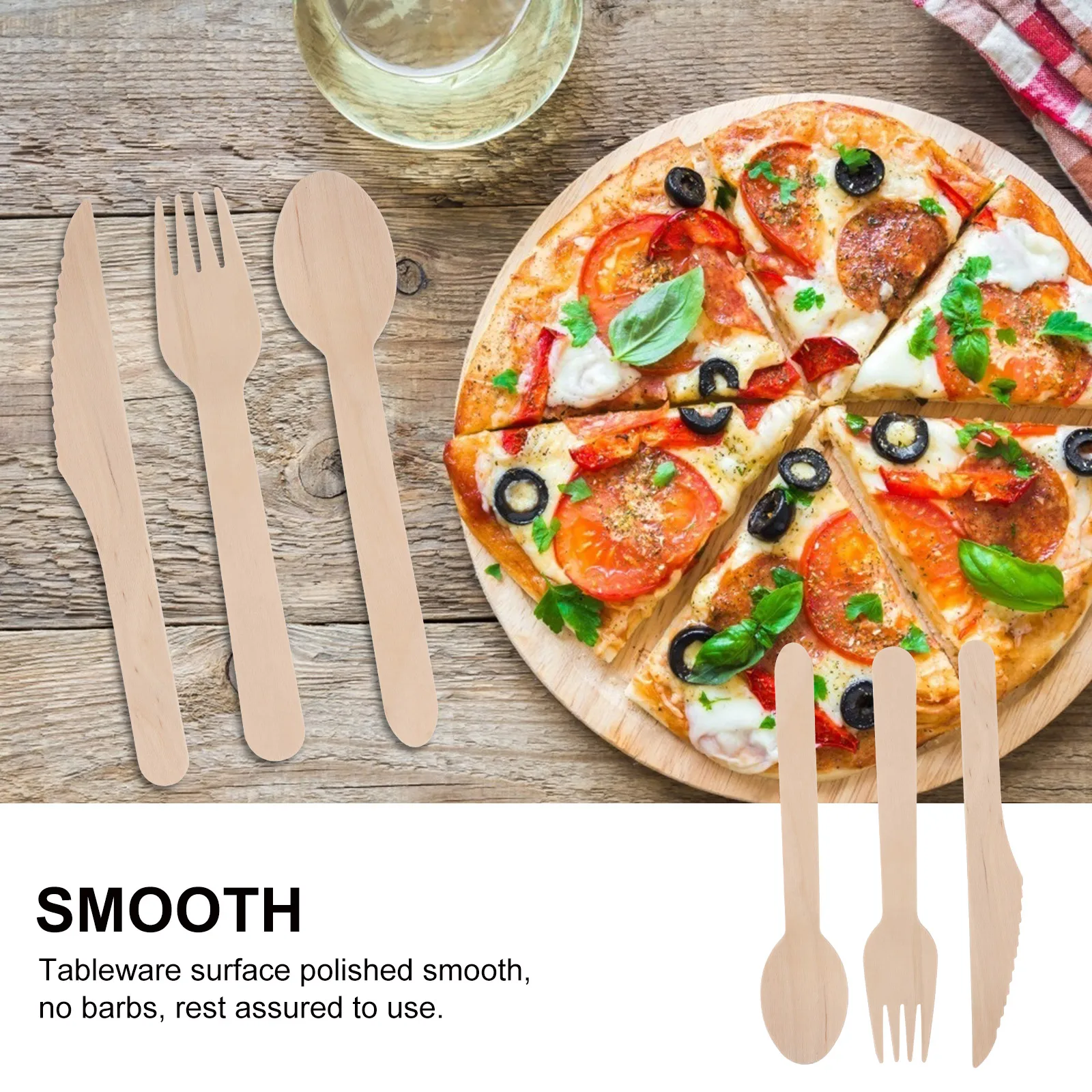 20set 20Sets Wooden Cutlery Set Portable Lightweight Disposable Fork Spoon Tableware Kit For Picnic Travel Event
20set 20Sets Wooden Cutlery Set Portable Lightweight Disposable Fork Spoon Tableware Kit For Picnic Travel Event