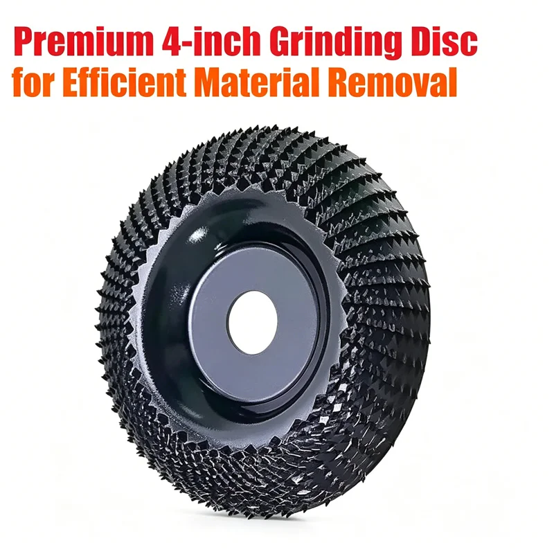 4 Inch Wood Grinding Wheel Tungsten Carbide Spike Disc Angle Grinder Attachment For Wood Carving Shaping Sanding Work
4 Inch Wood Grinding Wheel Tungsten Carbide Spike Disc Angle Grinder Attachment For Wood Carving Shaping Sanding Work