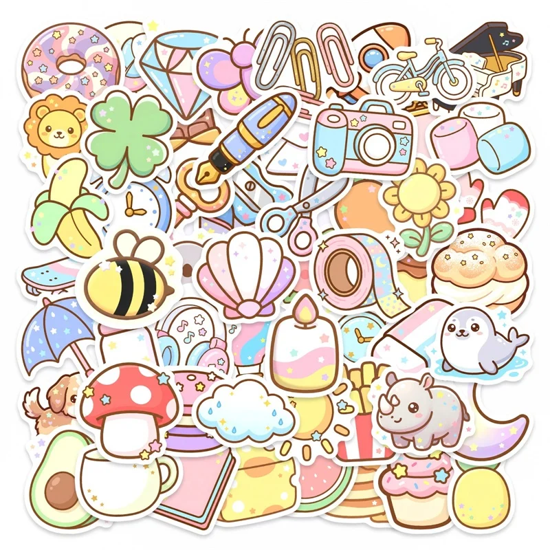 10/30/50PCS Cartoon INS Colored Sticky PVC Sticker Aesthetic Stationery DIY Laptop Luggage Skateboard Decoration Scrapbooking
10/30/50PCS Cartoon INS Colored Sticky PVC Sticker Aesthetic Stationery DIY Laptop Luggage Skateboard Decoration Scrapbooking