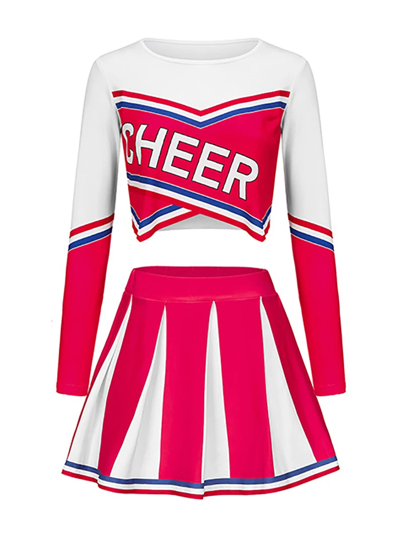 Adult Women Cheerleader School Uniform Cheer Cosplay Clubwear Cheerleading Costumes Dance Top and Mini Pleated Skirts
Adult Women Cheerleader School Uniform Cheer Cosplay Clubwear Cheerleading Costumes Dance Top and Mini Pleated Skirts