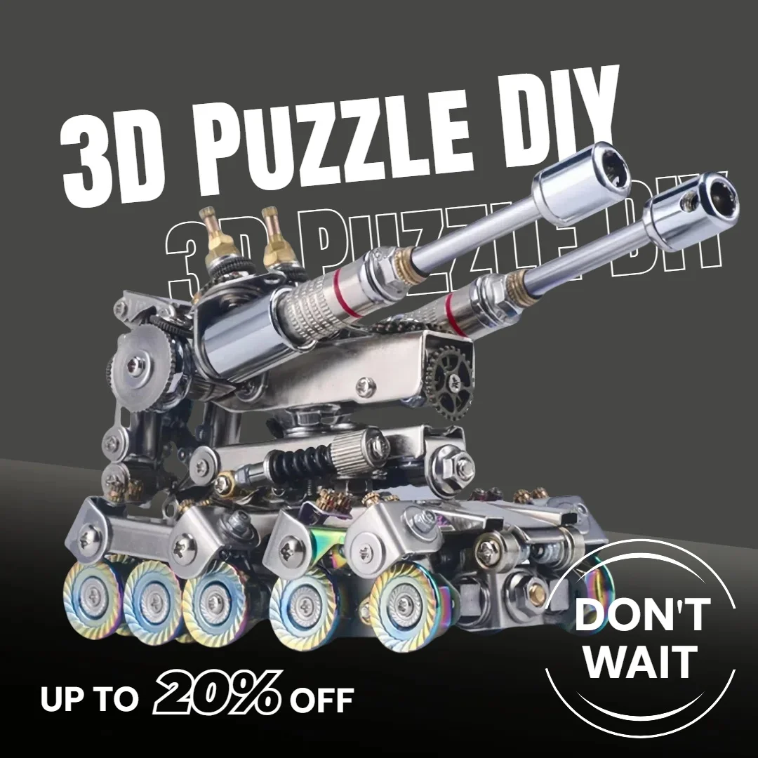 392PCS Metal assembled tank model 3D three-dimensional puzzle high difficulty toy holiday birthday gift
392PCS Metal assembled tank model 3D three-dimensional puzzle high difficulty toy holiday birthday gift