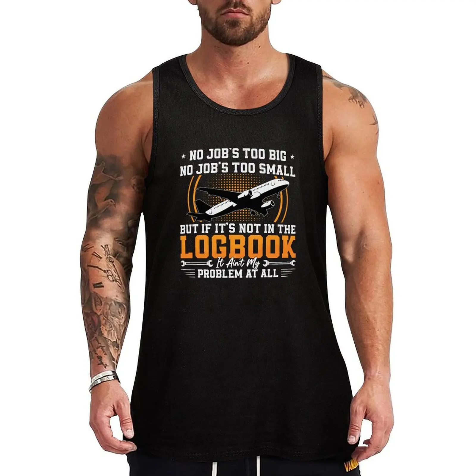 Aircraft Mechanic No Job's Too Big Plane Aviation Tank Top Men's t-shirt Men's gym articles Male clothes
Aircraft Mechanic No Job's Too Big Plane Aviation Tank Top Men's t-shirt Men's gym articles Male clothes