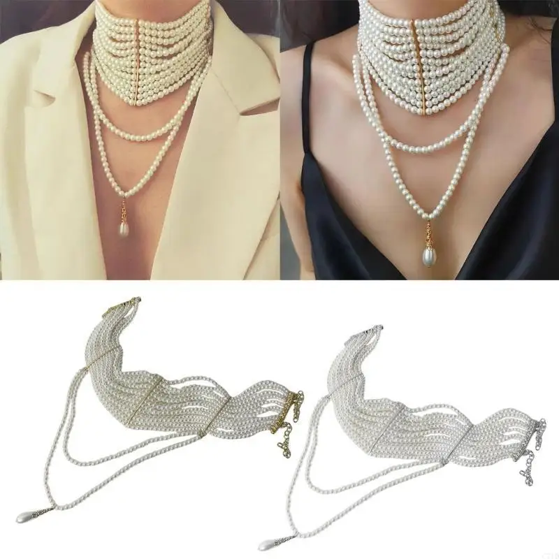 Elegant Multilayer Necklace Combining Pearls and Tassels Designs Portable for Modern Feminine Stylish Outfits Wear
Elegant Multilayer Necklace Combining Pearls and Tassels Designs Portable for Modern Feminine Stylish Outfits Wear
