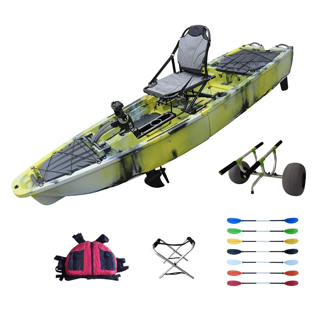 9ft Fishing Kayak with Detachable Propeller Pedals Drive Electric Motor Option Modular 2 Sections Single Seat 1 Person Boat
9ft Fishing Kayak with Detachable Propeller Pedals Drive Electric Motor Option Modular 2 Sections Single Seat 1 Person Boat