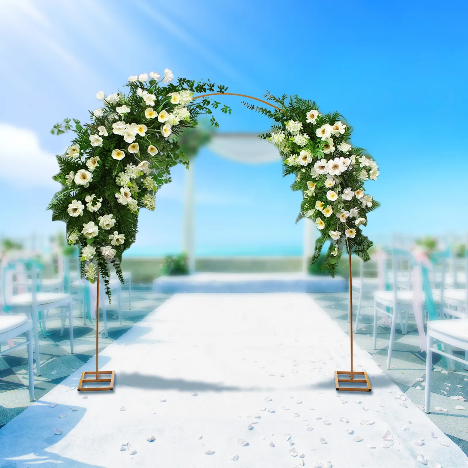 7.5Ft Metal Wedding Party Arch Backdrop Balloon Flowers Stand Gardens Decoration for Birthday Parties, Christmas, Celebrations
7.5Ft Metal Wedding Party Arch Backdrop Balloon Flowers Stand Gardens Decoration for Birthday Parties, Christmas, Celebrations