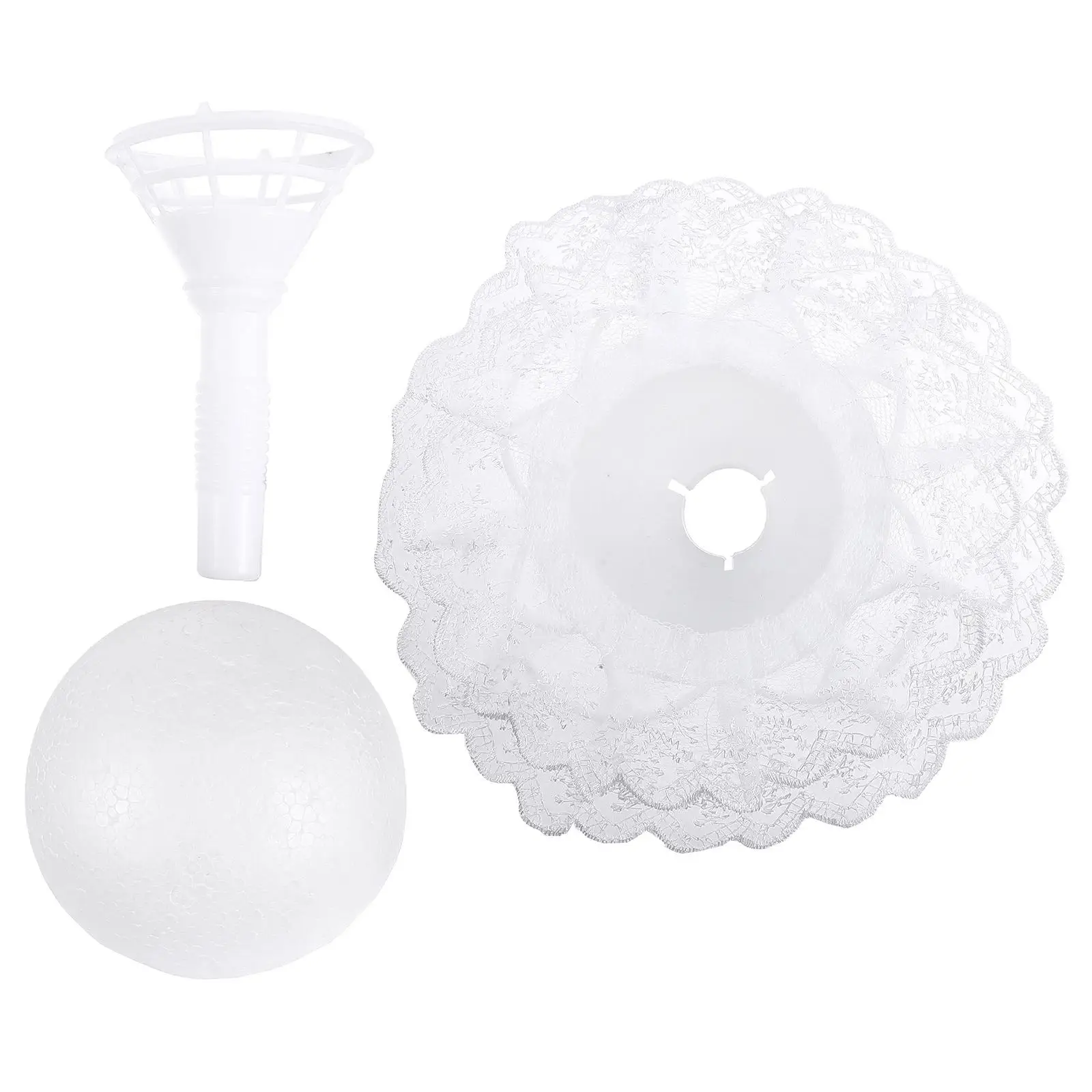 15cm White Lace Foam Half Sphere Bridal Bouquet Holder DIY Wedding Decoration Handmade Flower Gift Realistic Elegant
15cm White Lace Foam Half Sphere Bridal Bouquet Holder DIY Wedding Decoration Handmade Flower Gift Realistic Elegant