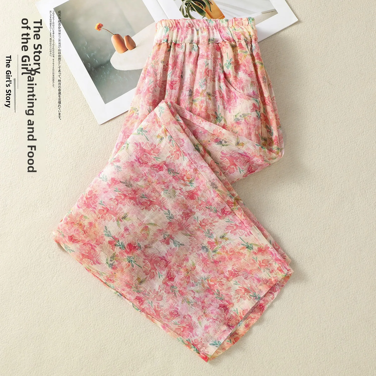 Spring Summer 2026 Pure Flax Double Layer Slim Fit Capri Pants Versatile Stylish Vegetable Leaf Pattern Women's Fashion
Spring Summer 2026 Pure Flax Double Layer Slim Fit Capri Pants Versatile Stylish Vegetable Leaf Pattern Women's Fashion