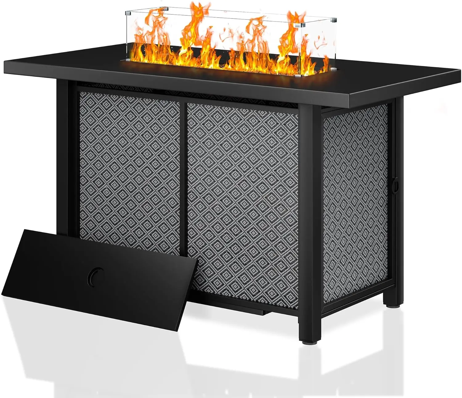 Shintenchi Propane Fire Pits 43''Outdoor Gas Fire Pit, 50,000 Btu Square Fire Pit Table With Lava Rocks, Breathable Material,
Shintenchi Propane Fire Pits 43''Outdoor Gas Fire Pit, 50,000 Btu Square Fire Pit Table With Lava Rocks, Breathable Material,