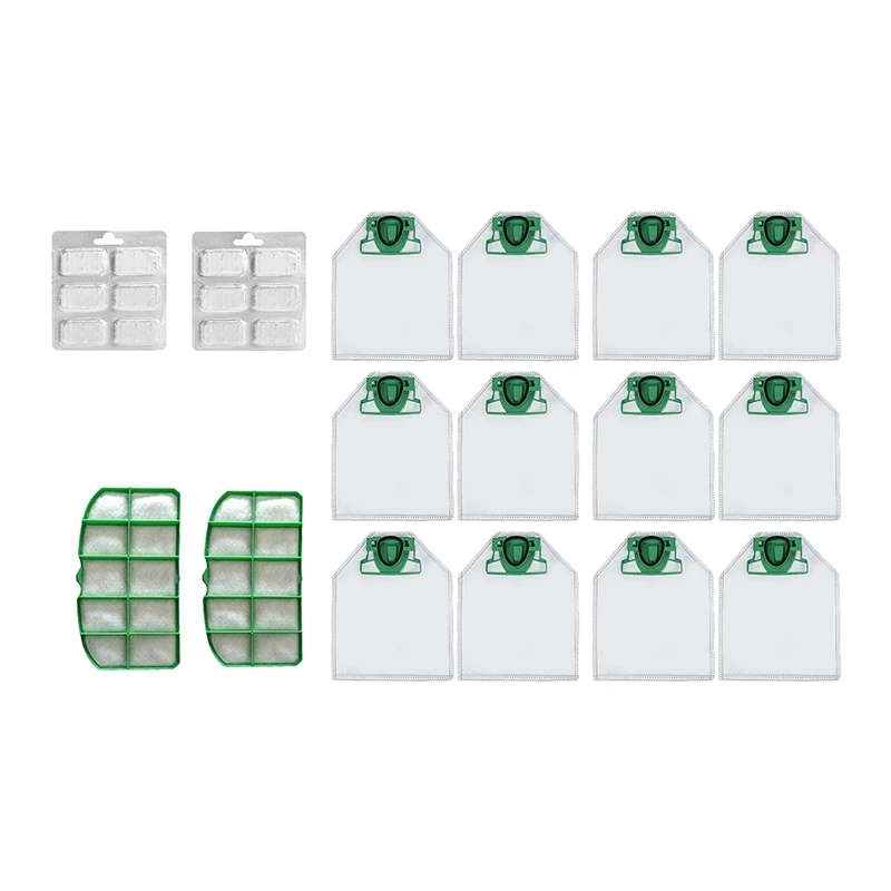 Vacuum Cleaner Bags Kits For Vorwerk VK200 Bags,2 Filters HEPA,12 Freshener Scented,Vacuum Replacement Accessories
Vacuum Cleaner Bags Kits For Vorwerk VK200 Bags,2 Filters HEPA,12 Freshener Scented,Vacuum Replacement Accessories