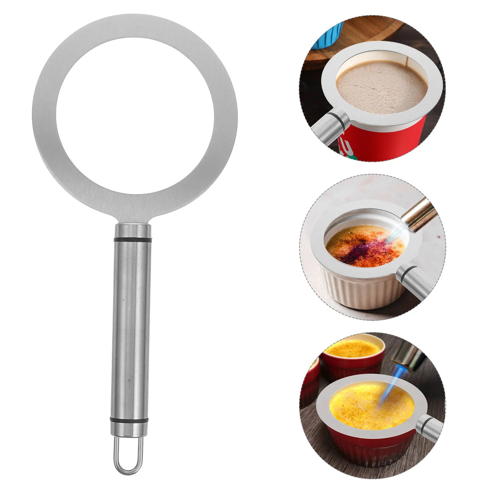 Coffee Cup Rim Cover Handle Rings Baking Supplies Creme Brulee Tools Stainless Steel Metal
Coffee Cup Rim Cover Handle Rings Baking Supplies Creme Brulee Tools Stainless Steel Metal