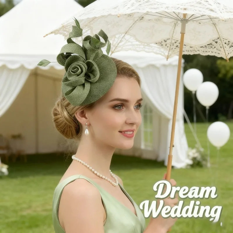 Bridal Wedding Headwear Outdoor Flowers Tea Party Feather Hair Accessories Hemp Hat
Bridal Wedding Headwear Outdoor Flowers Tea Party Feather Hair Accessories Hemp Hat