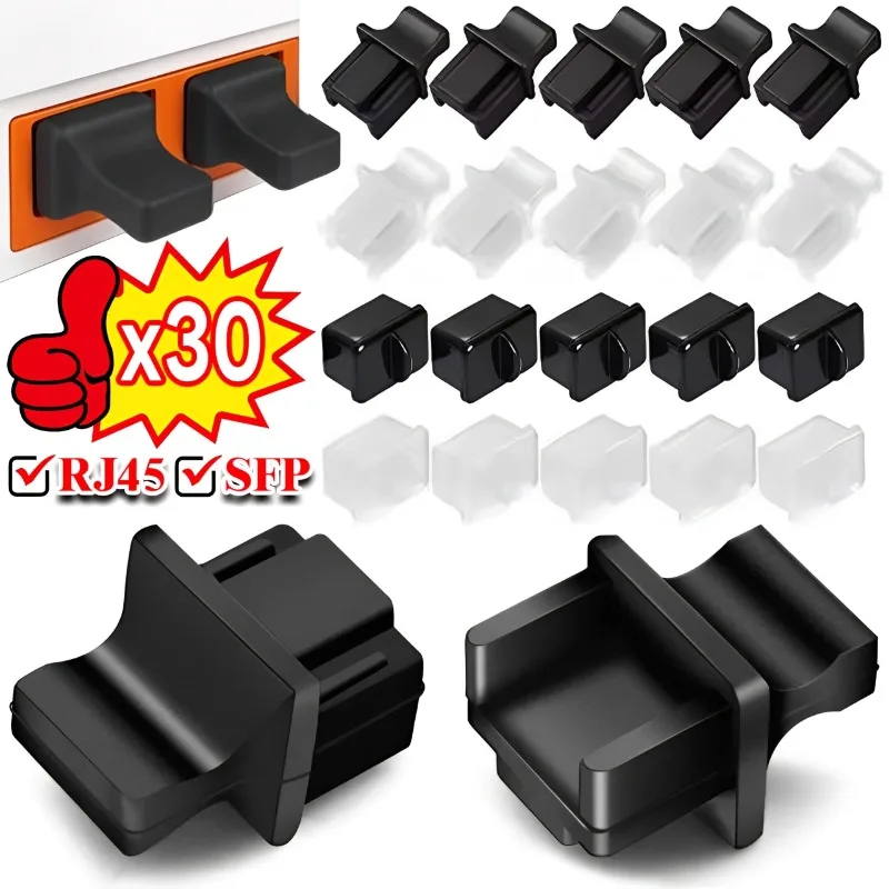 10/20/30PCS Anti Dust Cover Dustplugs Soft Silicone Protector for Ethernet Switch Router Network Interface SFP Dustproof Caps
10/20/30PCS Anti Dust Cover Dustplugs Soft Silicone Protector for Ethernet Switch Router Network Interface SFP Dustproof Caps