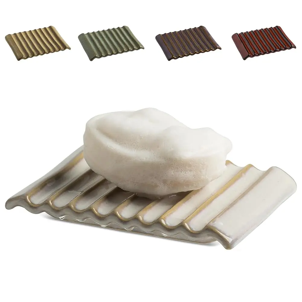 Soap Holder, Ceramic Bar Soap Dishes Soap Saver for Bathroom, Shower, Sink, Kitchen, Countertop, Bath Tub, Keep Soap Bars Dr
Soap Holder, Ceramic Bar Soap Dishes Soap Saver for Bathroom, Shower, Sink, Kitchen, Countertop, Bath Tub, Keep Soap Bars Dr