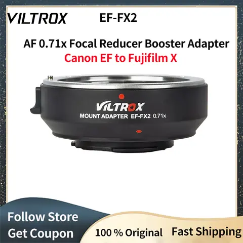 Viltrox EF-FX2 Otomatik Odaklama 0.71x Odak Düşürücü Güçlendirici Adaptör Halkası Canon EF Lens Fujifilm X Dağı X-T4 X-PRO2 XT-30 Lens